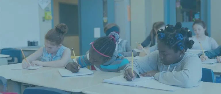 Children in a classroom learning