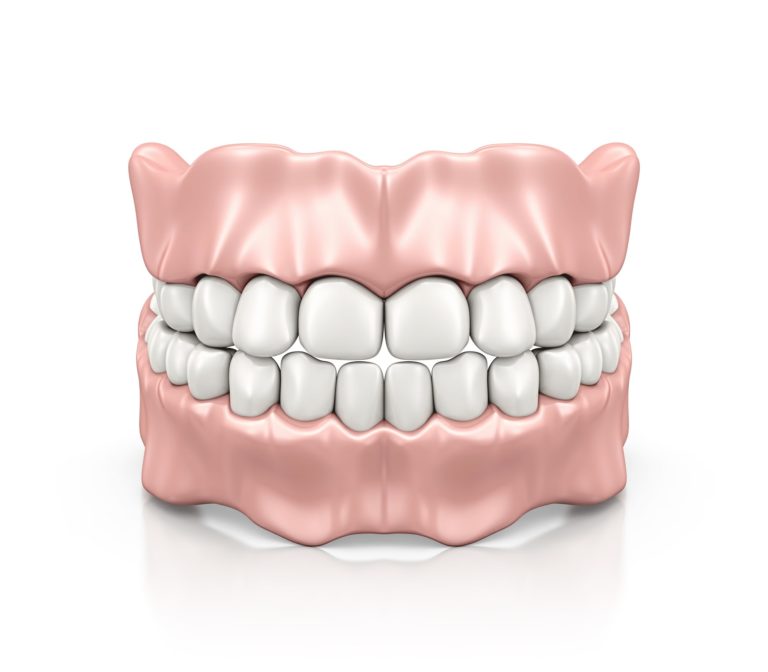 Illustration of a dentures model