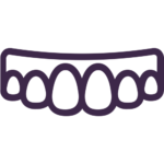 Outline of teeth representing invisalign services offered by Normandy Dentistry and Lakewood Dentistry in Jacksonville, Florida