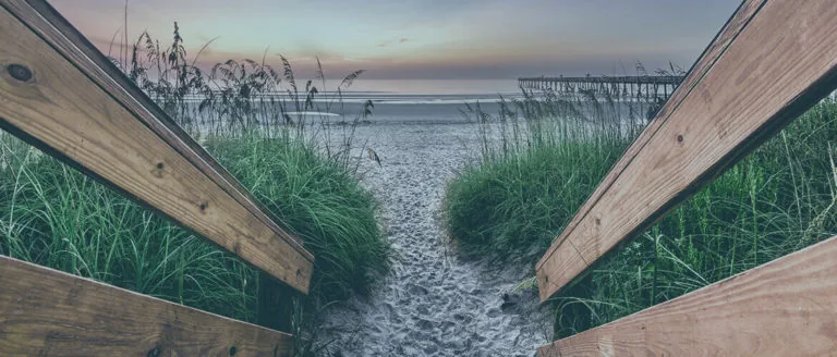 photo of beach entrance